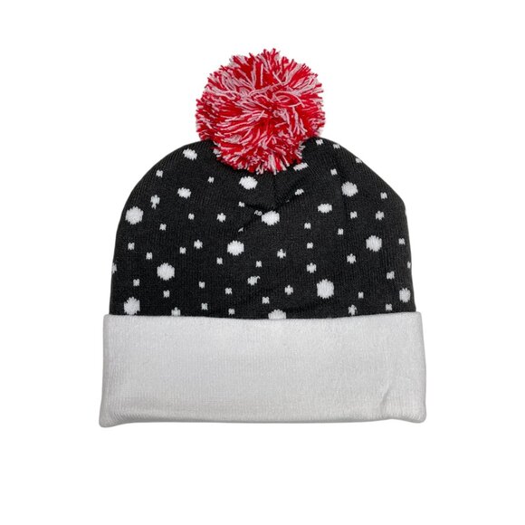 LED Christmas Beanie Knit Hat Light Up Tree Christmas Snowman Knitted Cap - Picture 3 of 4